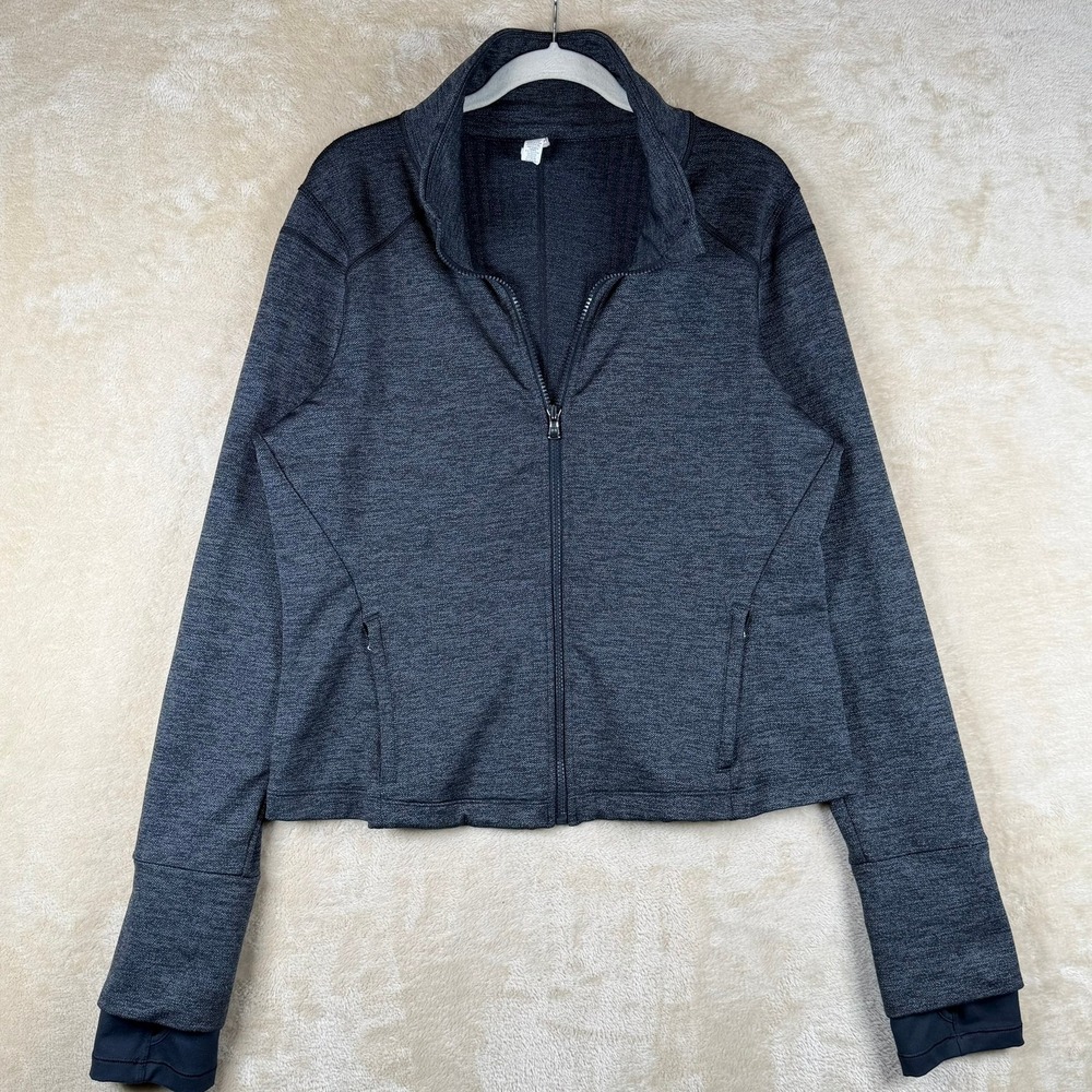 Under Armour Allseason Gear Women's XL Gray Herringbone‎ Zip Up Jacket Fitted